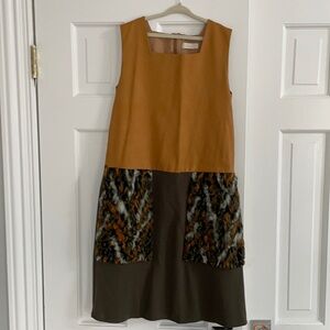 Alitsa girls faux leather and fur dress sz 14